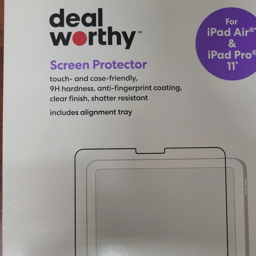 Deal Worthy Screen Protector for iPad Air & iPad Pro - Clear NIB